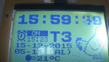 Đồng hồ dùng GLCD Homephone V2.0 – Gà mổ thóc